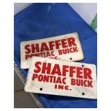 Two Dealer Advertising Plates -see picture