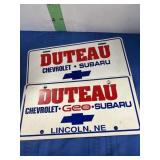 Two Dealer Advertising Plates -see picture