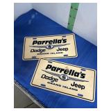 Two Dealer Advertising Plates -see picture
