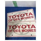 Two Dealer Advertising Plates -see picture