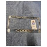 OKLAHOMA COOPER LICENSE PLATE BRACKET METAL