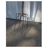 PAIR OF SHORT HANDLED PITCH FORKS