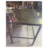 STEEL WELDING TABLE  W/VICE 46" X 36" X 38"