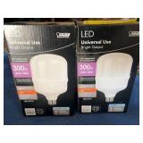 2-300 WATT LED LIGHT BULBS