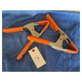 2-LARGE SPRING CLAMPS