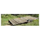2 WHEEL FLAT BED TRAILER  190" X 14