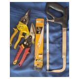 2- TIN SNIPS AND HACK SAW