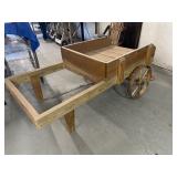 HOMEMADE GARDEN CART W/STEEL WHEELS
