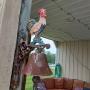 Cast iron rooster bell