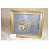 HANDCRAFTED NEEDLE-POINT FRAMED ART WALL