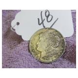 1921 SILVER MORGAN $1 PIECE, GOOD