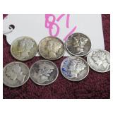 LOT OF 3 1942-P, (1) 1935-P, & (1) 1934-P MERCURY