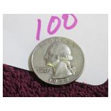SILVER QUARTER WASHINGTON - 1959-D, CIRCULATED