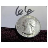 1964-D SILVER QUARTER, GOOD