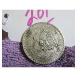 1945 - MEXICO - (1) PESO COIN - 720 COIN SILVER