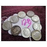 SILVER ROOSEVELT DIME - (9) 1964-D