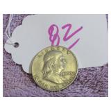 1960-D SILVER BEN FRANKLIN HALF DOLLAR, GOOD