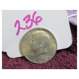 1964-D SILVER KENNEDY HALF DOLLAR, VG