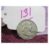 1952-D FRANKLIN HALF DOLLAR - SILVER, CIRCULATED