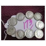 LOT OF 3 1959-D, (3) 1957-D, (2) 1959-P