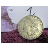 1921-D MORGAN SILVER DOLLAR, VG