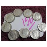 LOT OF 3 SILVER 1964-D, (2) 1960-D, (1) 1963-P