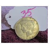 1922-D PEACE DOLLAR - SILVER, GOOD