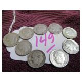 SILVER ROOSEVELT DIME (6) 1953-D, (1) 1953-P