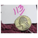 SILVER QUARTER WASHINGTON - 1941-P, CIRCULATED