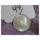 1964-D KENNEDY SILVER HALF DOLLAR, VG