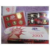 2003-S US MINT SILVER PROOF SET W/ CERTIFICATE