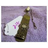 WEHCO GOLD - TONE WATCH FOB W/ CHAIN - VTG 1800S