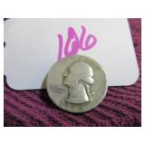 SILVER QUARTER WASHINGTON - 1945-S, CIRCULATED