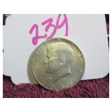 1964-D SILVER KENNEDY 50 - CENT COIN, GOOD