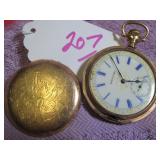 CRESCENT/ROCKFORD POCKET WATCH - 17 JEWELS