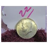 1964-P SILVER KENNEDY HALF DOLLAR, VG