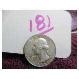 SILVER WASHINGTON QUARTER - 1964-D, GOOD