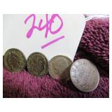 1957-P & SILVER 1954-P ROOSEVELT DIME