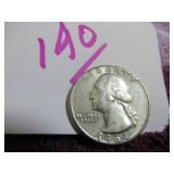 SILVER WASHINGTON QUARTER - 1964-P, GOOD