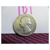 SILVER QUARTER WASHINGTON - 1950-P, CIRCULATED