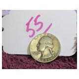 1941 SILVER QUARTER - US, CIRCULATED