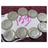 SILVER ROOSEVELT DIME - (3) 1961-D