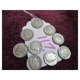 SILVER ROOSEVELT DIME - (4) 1946-D, CIRCULATED