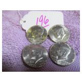 LOT OF 4 1976-D KENNEDY HALF DOLLAR