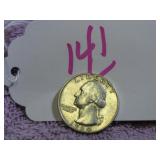 SILVER WASHINGTON QUARTER - 1964-P, GOOD