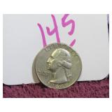 SILVER WASHINGTON QUARTER - 1964-P, GOOD