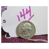 SILVER WASHINGTON QUARTER - 1964-P, GOOD