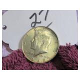 1968-D KENNEDY HALF DOLLAR, VG