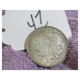 1921 SILVER MORGAN $1 PIECE, VG