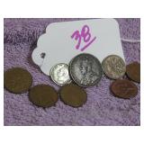 NEW ZEALAND SILVER 3 - PENCE, 1918 CANADA 1, GOOD